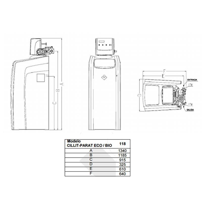 Decalcificatore domestico Cillit Parat Eco 78 con riferimento 1032.43 del marchio CILLIT