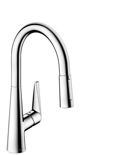 Miscelatore monocomando per lavello con doccetta estraibile Talis M51 2Jet cromo con riferimento 72813000 del marchio HANSGROHE