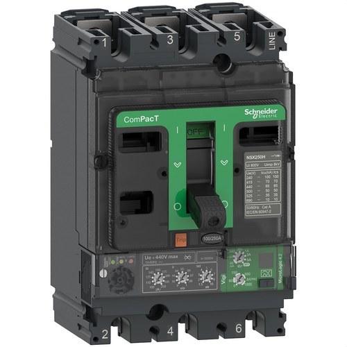 Interruttore automatico ComPacT NSX160N 50kA AC 3P3R 160A Micrologic 4.2 con riferimento C16N34V160 del marchio SCHNEIDER ELECTRIC