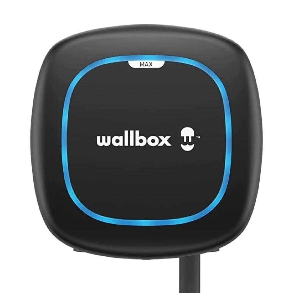 Caricabatterie per auto elettriche monofase nero WallBox Pulsar-Max 7,4 kW con cavo Tipo 2 da 5 metri con riferimento PLP2-0-2-2-9-002 del marchio WALLBOX