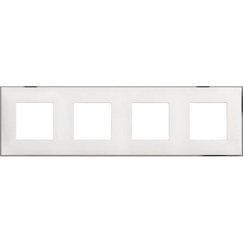 Cornice decorativa per 2x4 moduli bianco cromo Classia con riferimento R4802M4WR del marchio BTICINO