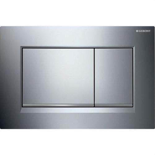 Pulsante di scarico doppio SIGMA30 cromato lucido con riferimento 115.883.KH.1 del marchio GEBERIT