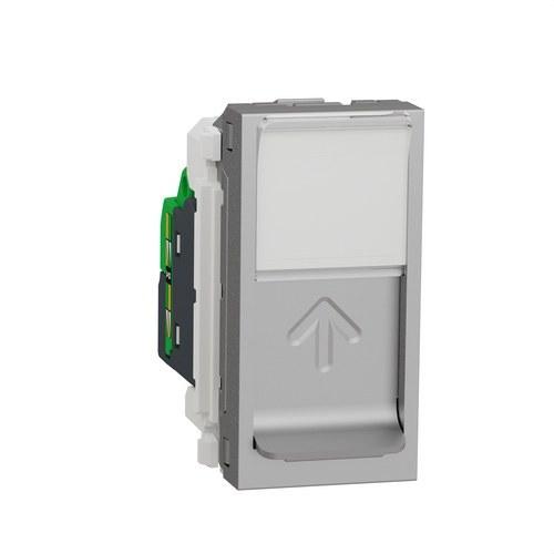 Presa da 1 modulo RJ45 Categoria 5E UTP in alluminio New Unica con riferimento NU341030 del marchio SCHNEIDER ELECTRIC