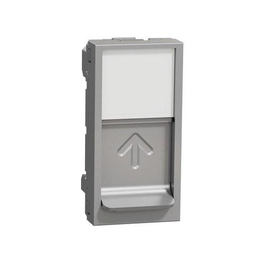 Piastra 1 modulo RJ45 Keystone in alluminio New Unica con riferimento NU946030 del marchio SCHNEIDER ELECTRIC