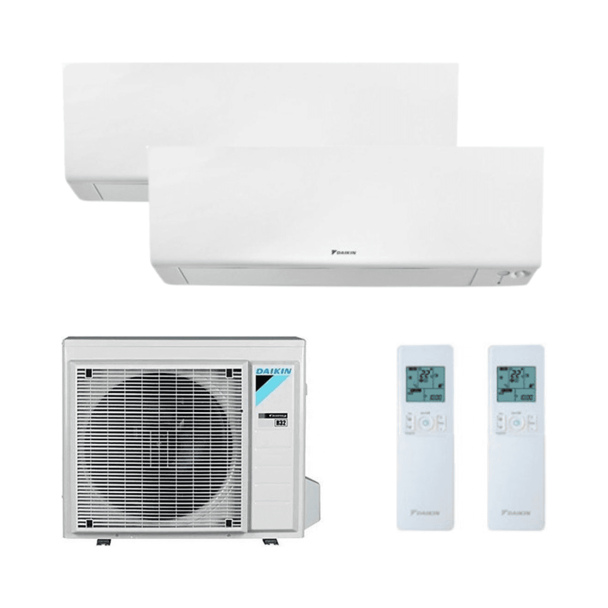 Climatizzatore multisplit 2x1 Daikin Perfera 3,5 kW 12000 BTU + 4,2 kW 15000 BTU con riferimento KITDAIPER2MXM35+42 del marchio DAIKIN