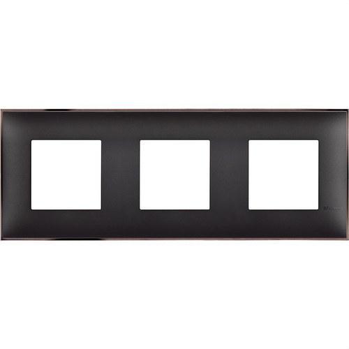 Cornice decorativa per 2x3 moduli nichel nero Classia con riferimento R4802M3BH del marchio BTICINO