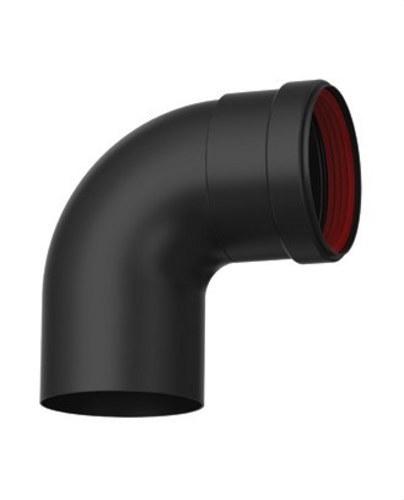 Gomito camino per stufa a pellet diametro 80mm 90º acciaio vetrificato nero con riferimento 8-90MHKER3 del marchio FIG
