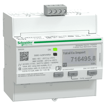 Contatore di energia iem3255 x/5a c.0,5s modbus MID con riferimento A9MEM3255 del marchio SCHNEIDER ELECTRIC