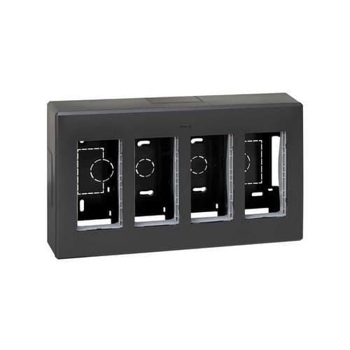 Surface wall box for 4 double graphite elements Simon 500 Cima with reference 51000004-038 from the brand SIMON