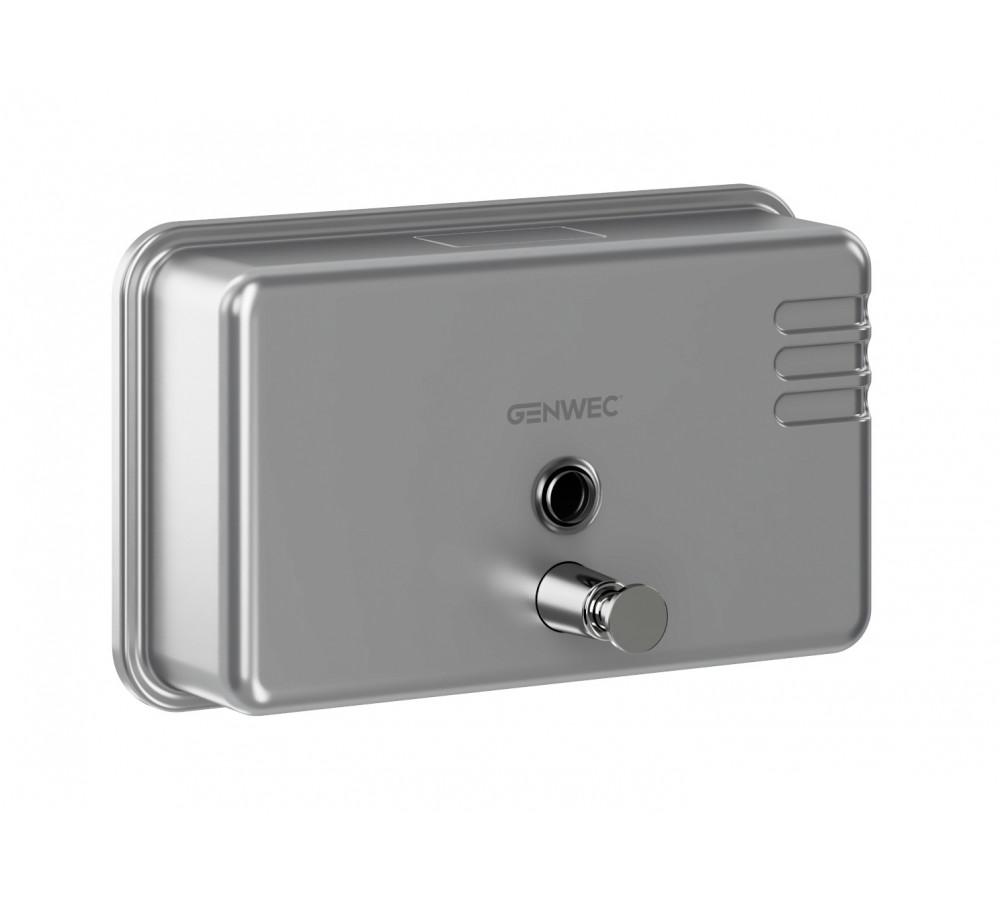 Dispenser di sapone orizzontale 1100ml inox 304 satinato con riferimento GW04 02 04 01 del marchio GENWEC