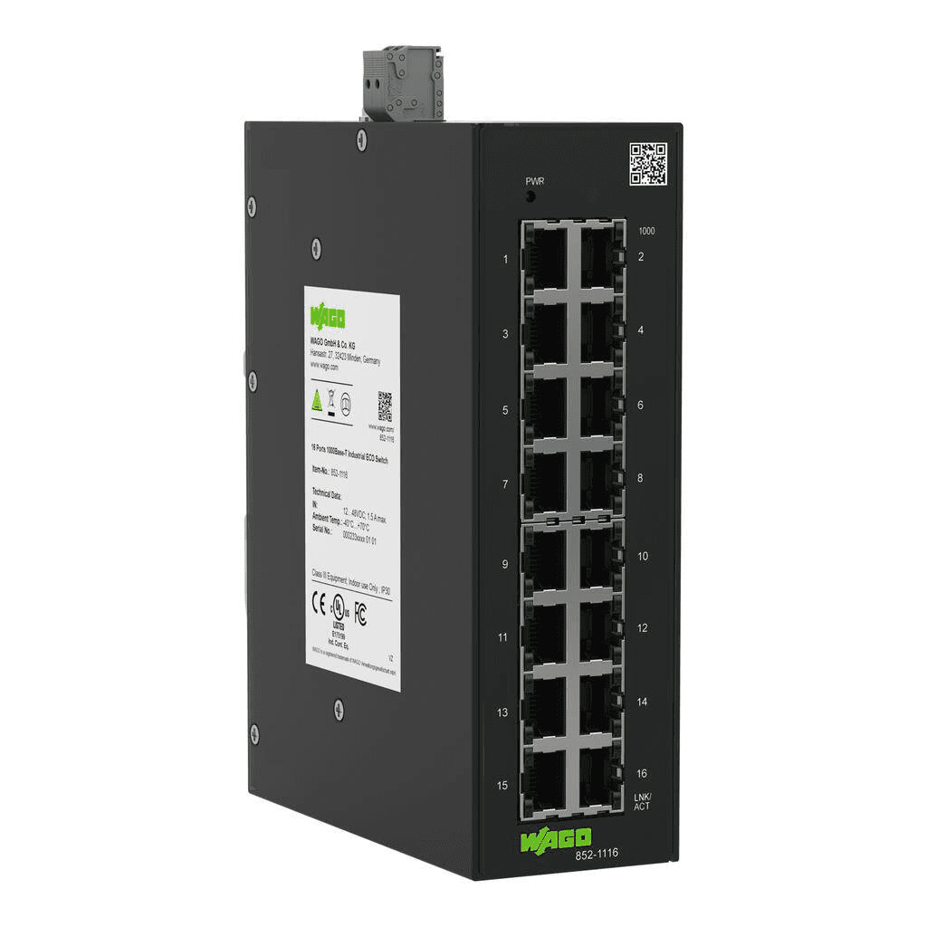 Switch Industriale-ECO-Switch a 16 porte con riferimento 852-1116 del marchio WAGO