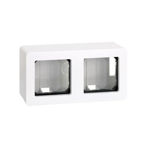 Scatola da superficie per 2 elementi bianco Simon 27 con riferimento 27821-35 del marchio SIMON