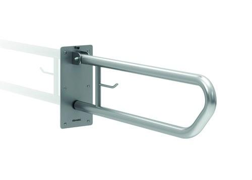 Barra di supporto ribaltabile 600mm portarotolo inox satinato con riferimento GW11 08 04 01 del marchio GENWEC
