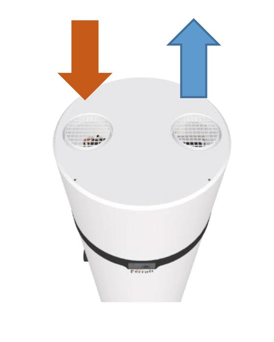 Pompa di calore per ACS con wifi Ferroli EGEA TECH HT da 200 litri con riferimento 2CP0022F del marchio FERROLI