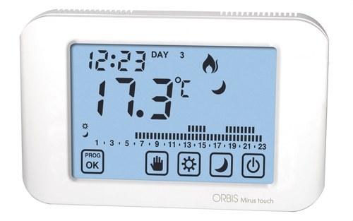Cronotermostato wireless con schermo touch Orbis MIRUS TOUCH con riferimento OB325300 del marchio ORBIS