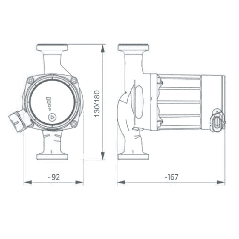 Pompa circolatore Ebara EGO W1 25/60-130 con riferimento 1576000360 del marchio EBARA