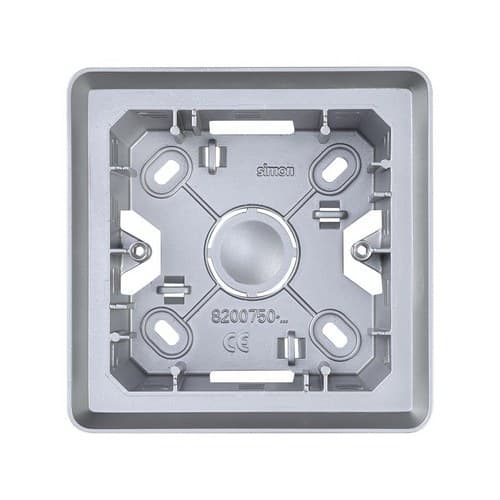 Surface box for 1 cold aluminium element Simon 82 with reference 8200750-093 from the brand SIMON