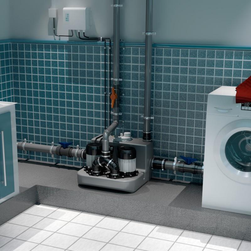 Pompa di evacuazione SFA SANICOM 2 per uso collettivo con riferimento 04COM2M del marchio SFA SANITRIT