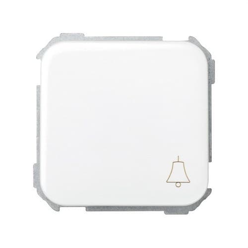 Pulsante con incisione campana e sistema di connessione rapida bianco Simon 31 con riferimento 31650-30 del marchio SIMON