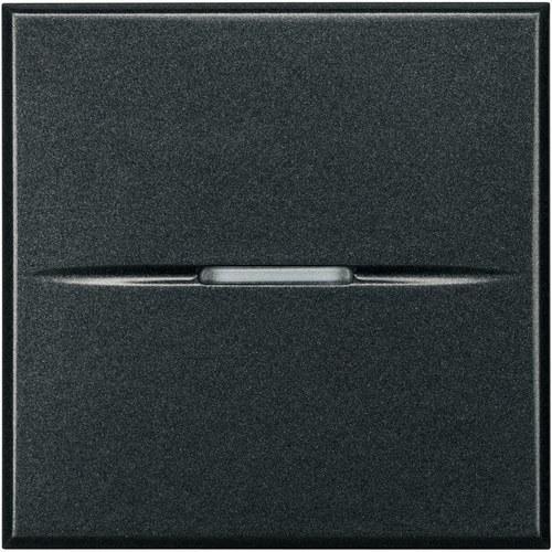 Incrocio assiale illuminabile morsetto a vite 2 moduli antracite Axolute con riferimento HS4004/2 del marchio BTICINO