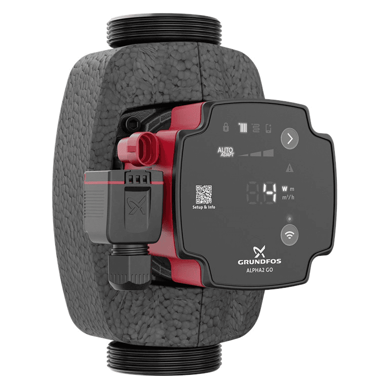 Pompa circolatore Grundfos ALPHA2 GO 32-60 180 con riferimento 93074214 del marchio GRUNDFOS
