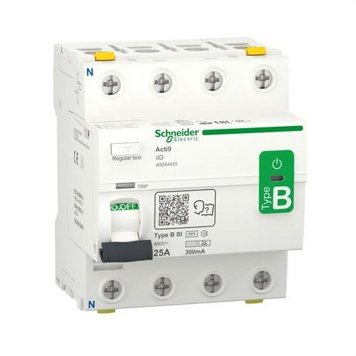Differenziale Schneider Electric Acti9 iID 4P 25A 300mA B-SI con riferimento A9Z64425 del marchio SCHNEIDER ELECTRIC