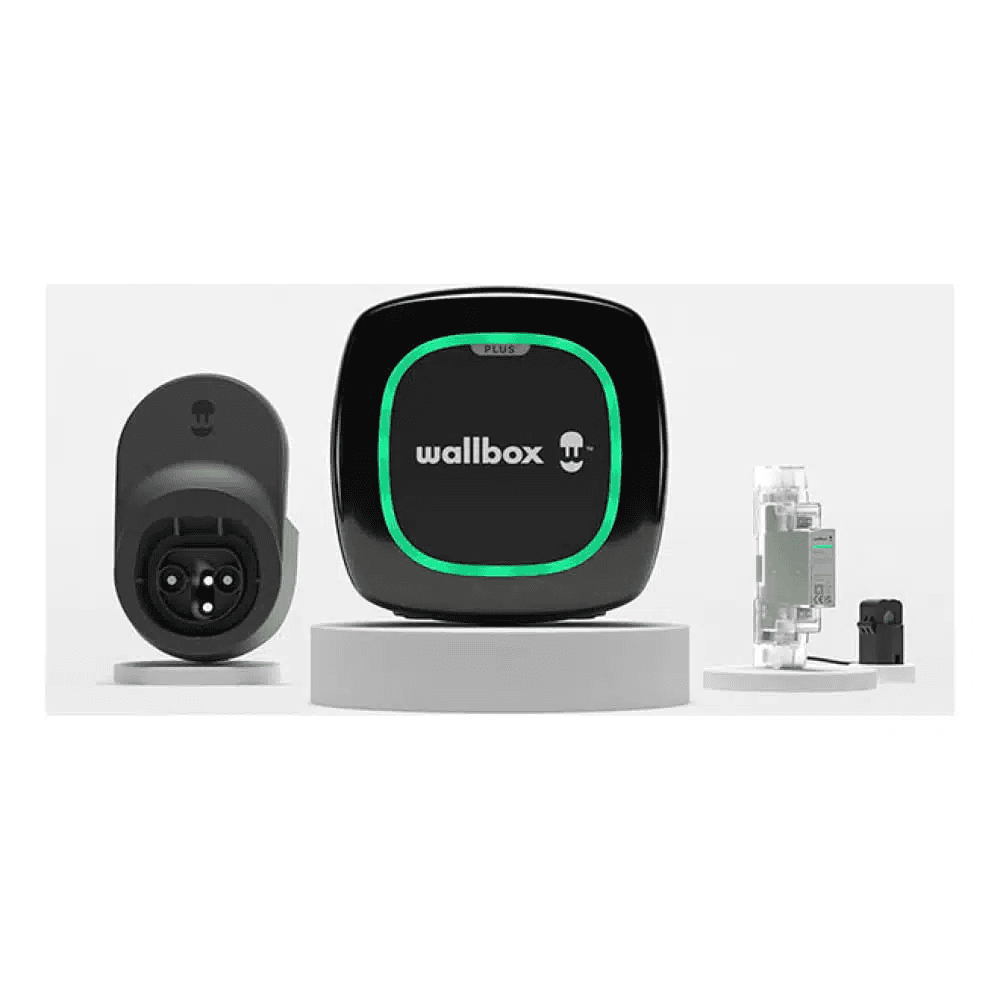 Kit caricabatterie auto elettrica monofase 7,4 kW + misuratore di energia + Cavo Dock + Cavo 5 metri Tipo 2 Wallbox Pulsar Max con riferimento K1PLP4-0-2-2-9-002 del marchio WALLBOX