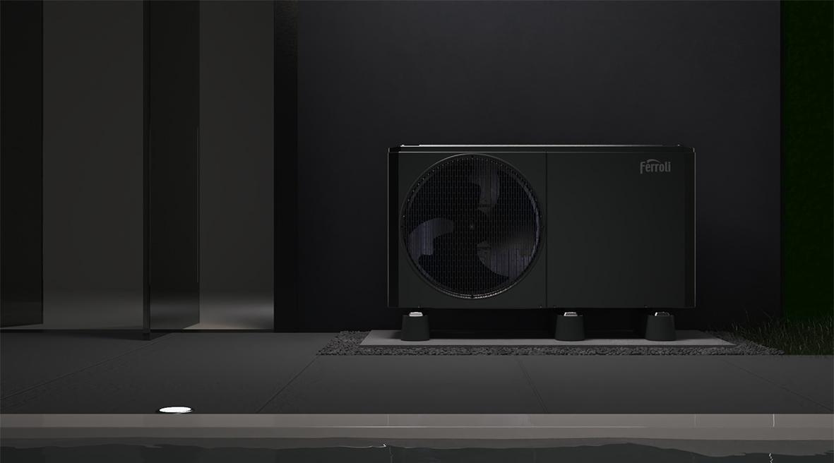 Pompa di calore aerotermica monoblocco R290 Ferroli OMNIA Life M 16 kW con telecomando con riferimento 4B4770169 del marchio FERROLI
