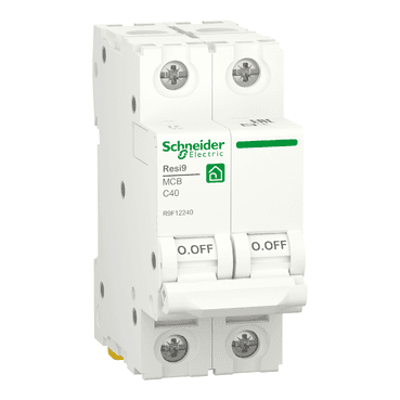 Interruttore Magnetotermico Resi9 2P 40 A 6000 A 230 V con riferimento R9F12240 del marchio SCHNEIDER ELECTRIC