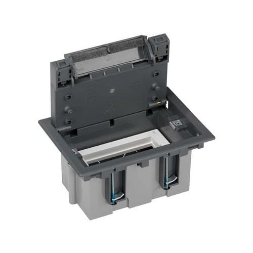 Adjustable Floor Box for 2 Elements in Grey Raised Floor Installation Simon 500 Cima with reference 52050101-035 from the brand SIMON