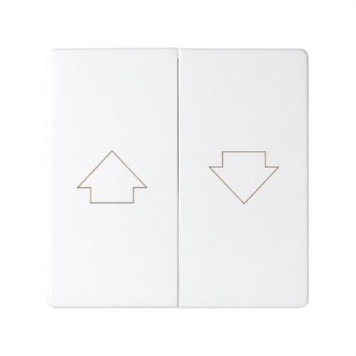 Doppio tasto per meccanismo di tapparelle con blocco di sicurezza bianco Simon 82 con riferimento 82028-30 del marchio SIMON