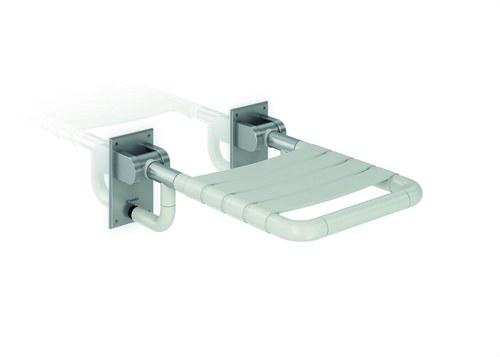 Sedile ribaltabile per bagni e docce finitura in nylon con base inox con riferimento GW11 38 09 00 del marchio GENWEC
