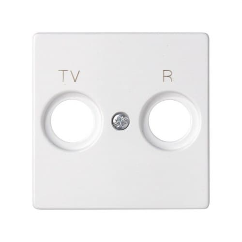 Piastra per prese induttive R-TV bianco Simon 82 con riferimento 82053-30 del marchio SIMON