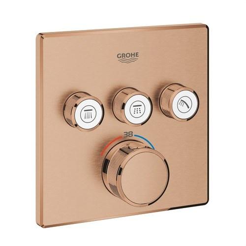 Termostato incassato con 3 manopole Grohtherm SmartControl - Brushed warm sunset con riferimento 29126DL0 del marchio GROHE