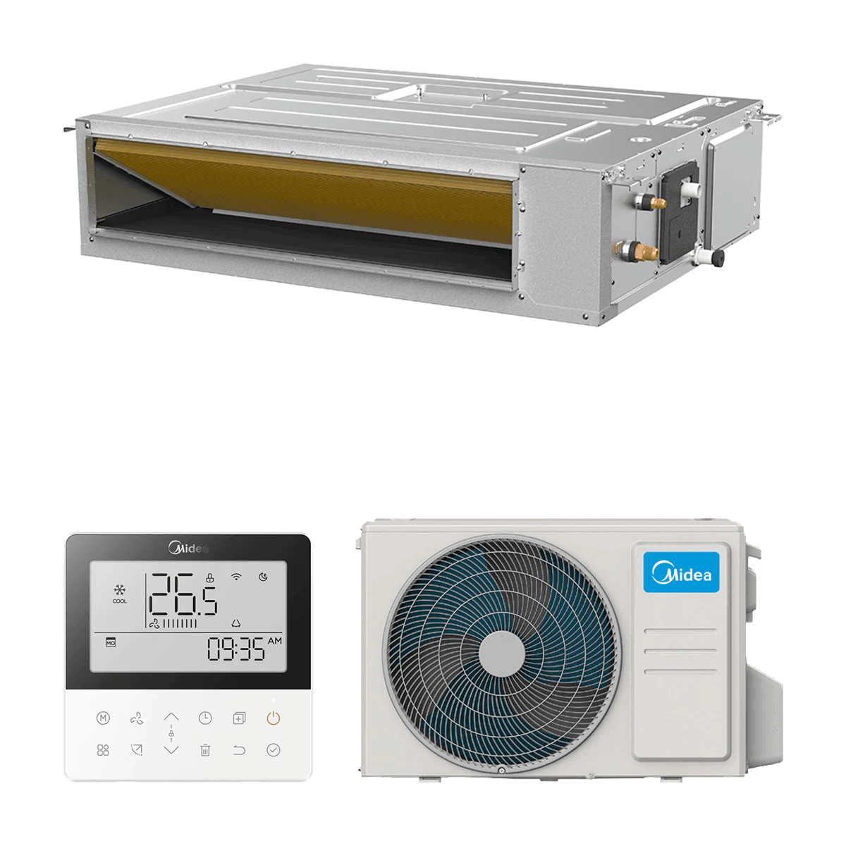 Condizionatore d'aria canalizzato Midea A7 10,50 kW 36000 BTU con riferimento MTJ-105(36)N8Q-1 del marchio MIDEA