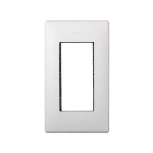 Cornice da incasso a parete e telaio per 1 elemento doppio bianco Simon 500 Cima con riferimento 51010101-030 del marchio SIMON