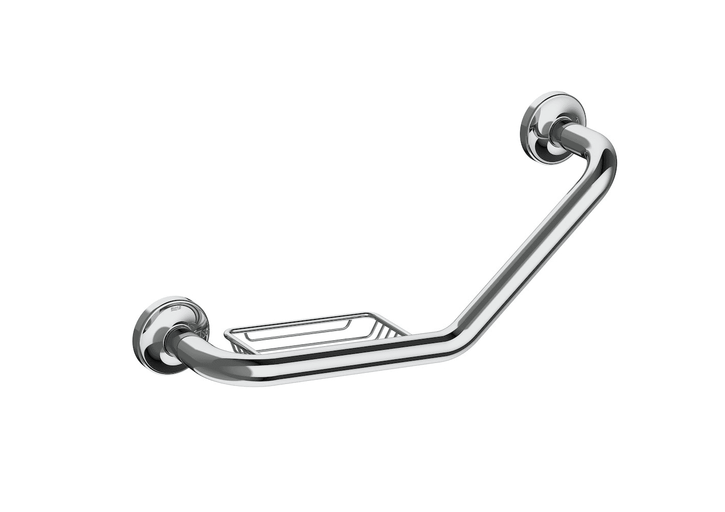 Maniglia da bagno angolare 135º con portasapone finitura cromo lucido Roca Access con riferimento A816936001 del marchio ROCA