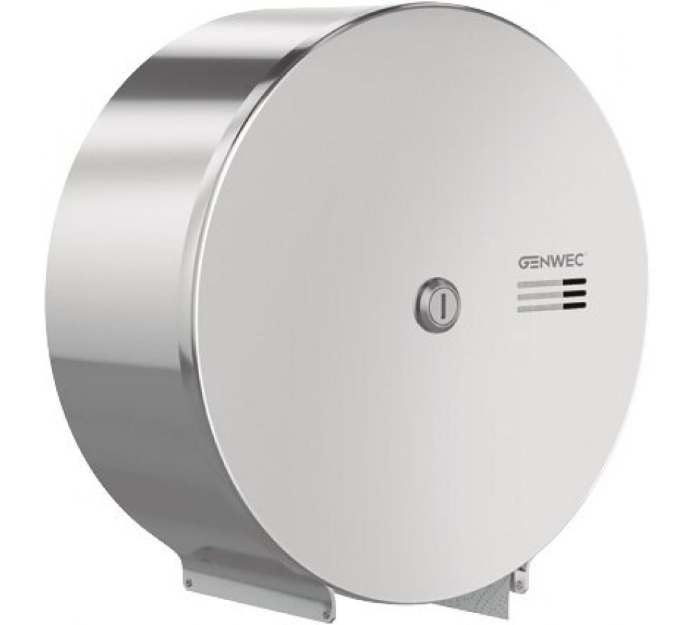 Dispenser di carta igienica jumbo inox 304 lucido con riferimento GW03 02 04 02 del marchio GENWEC