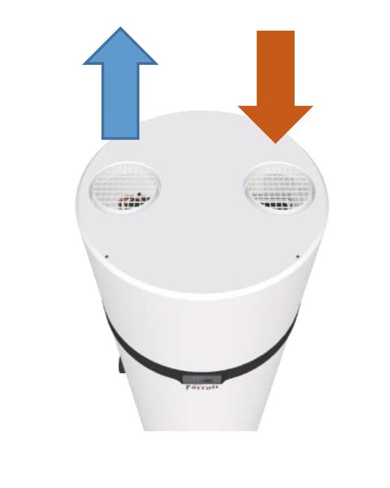 Pompa di calore per ACS con wifi Ferroli EGEA TECH LT 120 litri con riferimento GAA0Y8KA del marchio FERROLI