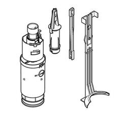 Meccanismo di scarico per cassetta di risciacquo incassata Geberit Delta da 12 cm con riferimento 240.501.00.1 del marchio GEBERIT