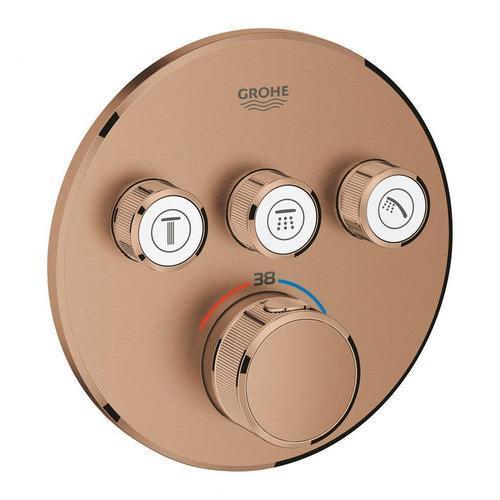 Termostato da incasso con 3 manopole Grohtherm SmartControl - Brushed warm sunset con riferimento 29121DL0 del marchio GROHE