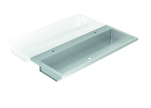 Lavandino collettivo di 1.800mm in inox 304 con riferimento GW08 38 04 01 del marchio GENWEC