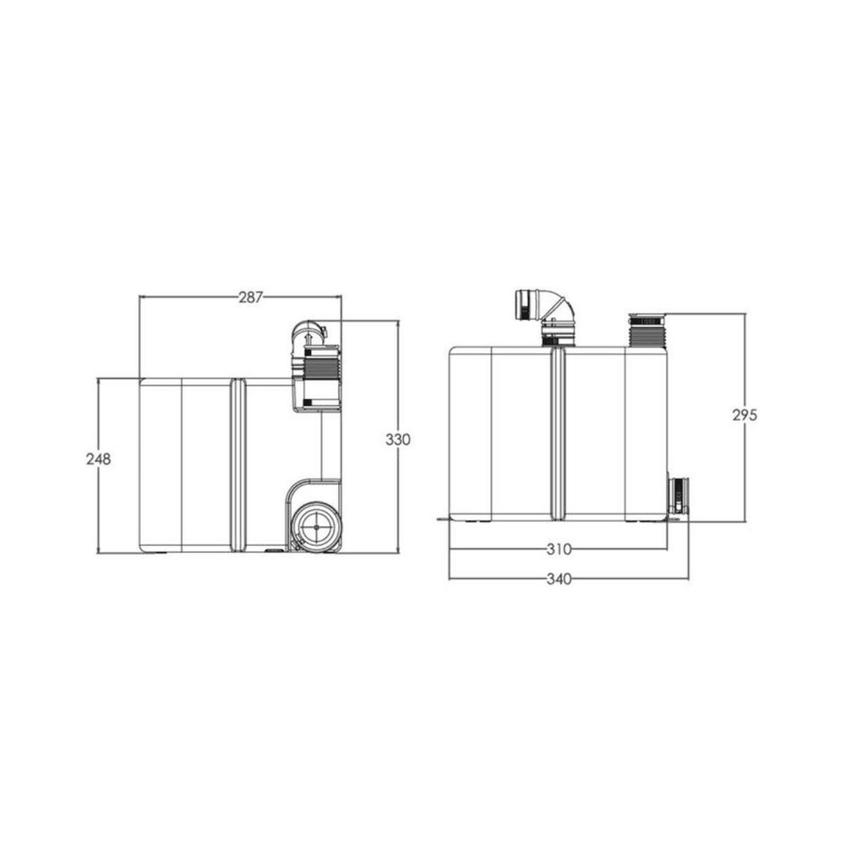 Pompa di evacuazione SFA Saniswift Pro per uso intensivo in lavanderie con riferimento SANISWIFTPRO del marchio SFA SANITRIT
