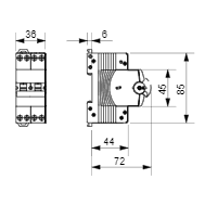 Interruttore Magnetotermico Gewiss Serie 90 MTC 4P 20A C 6kA con riferimento GW90288 del marchio GEWISS