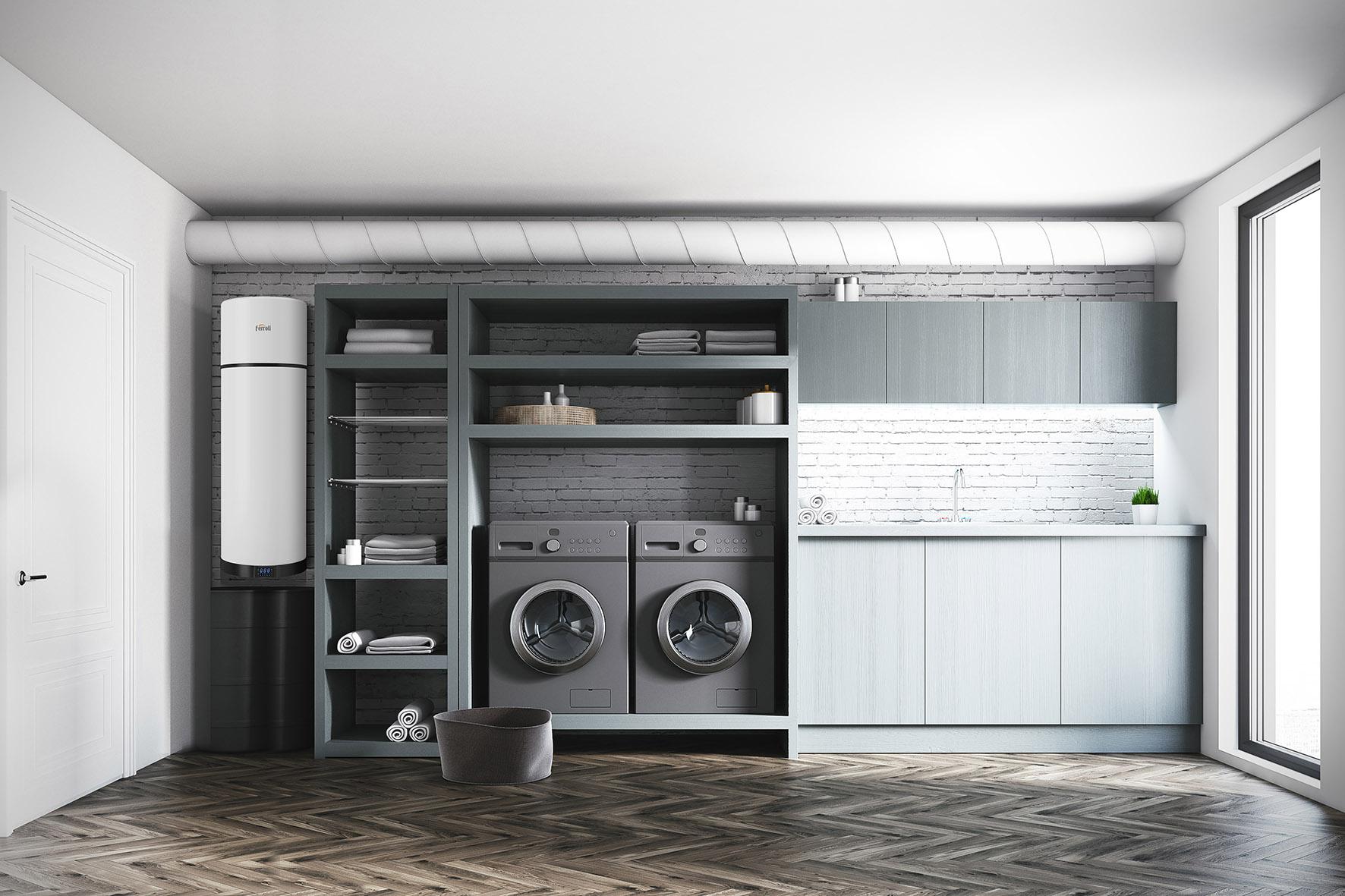 Ferroli EGEA TECH LT 120-Litre Heat Pump for DHW with Wi-Fi with reference GAA0Y8KA from the brand FERROLI