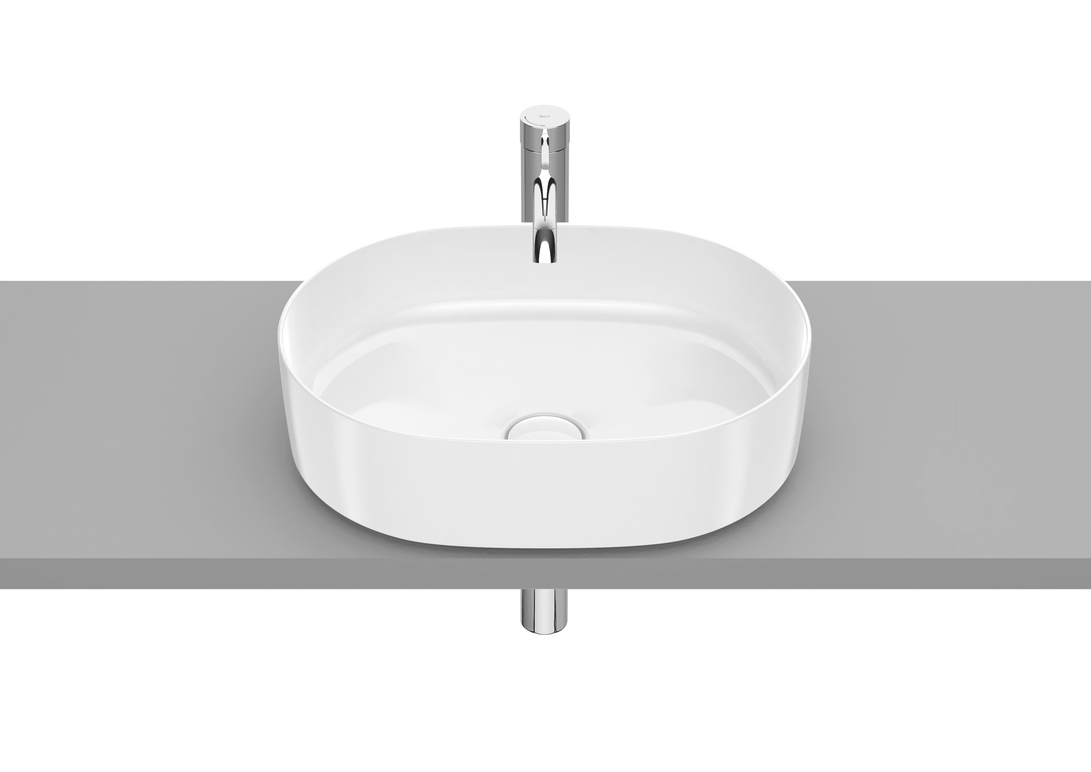 Lavabo da appoggio in Fineceramic® Roca Inspira 500x370mm con riferimento A327520000 del marchio ROCA