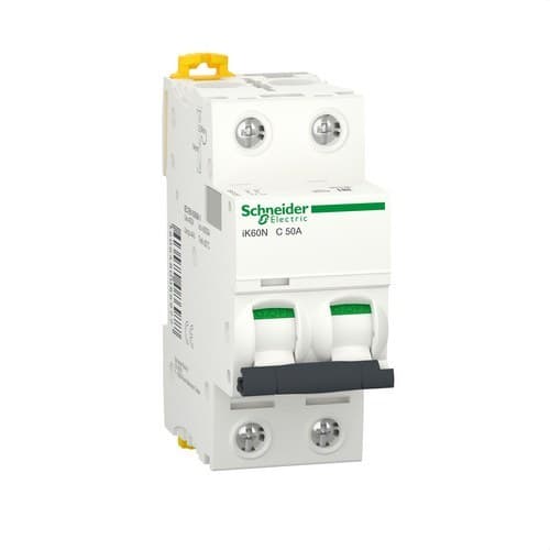 IK60N Circuit Breaker 2P 50A Curve C with reference A9K24250 from the brand SCHNEIDER ELECTRIC