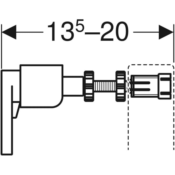 Set di ancoraggio a parete per montaggio singolo Geberit Duofix con riferimento 111.815.00.1 del marchio GEBERIT