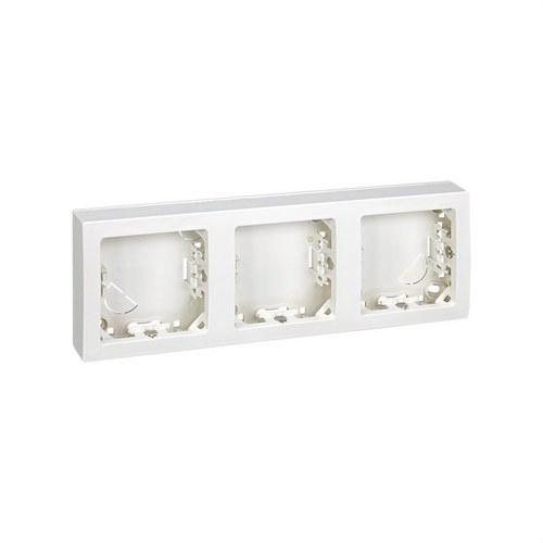 Cornice con base per 3 elementi orizzontale bianco Simon 73 Loft con riferimento 73630-60 del marchio SIMON