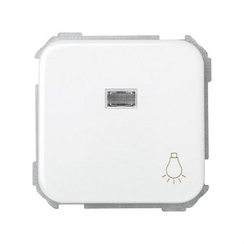 Pulsante con incisione luce luminosa incorporata e sistema di connessione rapida bianco Simon 31 con riferimento 31661-30 del marchio SIMON